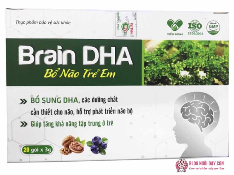 Review cốm bổ não trẻ em Brain DHA