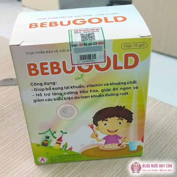 Cốm cho trẻ biếng ăn Bebugold giúp bổ sung lợi khuẩn và các vi chất cần thiết