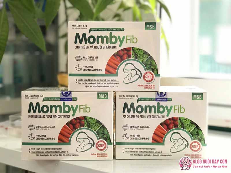 Review thuốc trị táo bón cho trẻ Momby Fib
